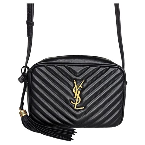 ysl black crossbody with tassel black hardware